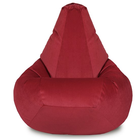 Кресло мешок из Велюра красный XXL - фото 5667