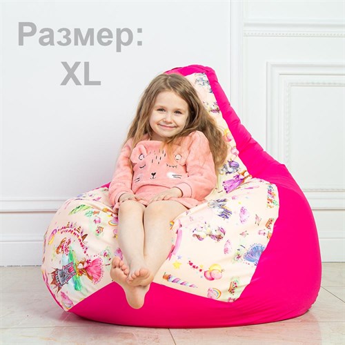 Купить Кресло мешок для девочки Принцесски розовый в интернет-магазине ...