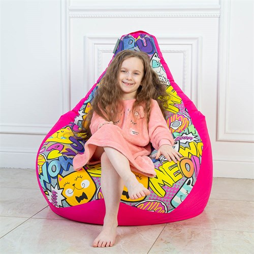 Кресло мешок Бумс розовый XL - фото 6934