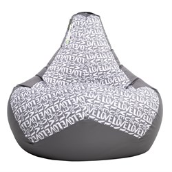 Кресло мешок Шрифтус серый