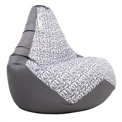 Кресло мешок Шрифтус серый - фото 7111