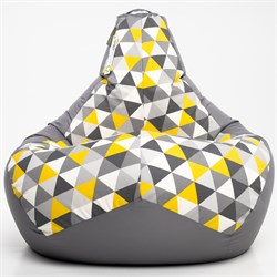 Кресло мешок Ромбус серый - фото 7130