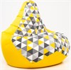 Кресло мешок Ромбус желтый - фото 7010